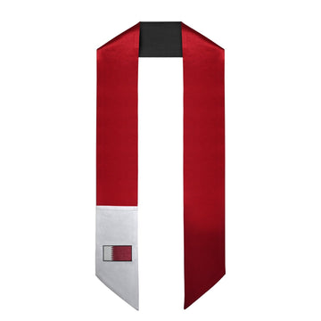 Qatar International Graduation Stole/Sash Study Abroad Graduate by Wholesale Grad Supply