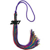 Rainbow Graduation Tassel with Black Bling Charm by Wholesale Grad Supply