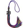 Rainbow Graduation Tassel with Black Bling Charm by Wholesale Grad Supply