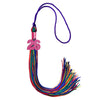 Rainbow Graduation Tassel with Pink Bling Charm by Wholesale Grad Supply