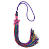 Rainbow Graduation Tassel with Pink Bling Charm by Wholesale Grad Supply