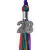 Rainbow Graduation Tassel with Silver Bling Charm by Wholesale Grad Supply
