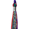 Rainbow Graduation Tassel with Silver Stacked Date Drop by Wholesale Grad Supply