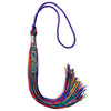 Rainbow Graduation Tassel with Silver Stacked Date Drop by Wholesale Grad Supply