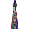 Rainbow Graduation Tassel with Silver Stacked Date Drop by Wholesale Grad Supply