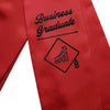 Red Business Graduate Stole/Sash with Classic Tips by Wholesale Grad Supply