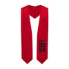 Red Class of 2024 Graduation Stole/Sash with Classic Tips by Wholesale Grad Supply