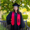 Red Class of 2024 Graduation Stole/Sash with Classic Tips by Wholesale Grad Supply