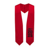 Red Class of 2025 Graduation Stole/Sash with Classic Tips by Wholesale Grad Supply