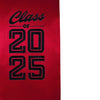 Red Class of 2025 Graduation Stole/Sash with Classic Tips by Wholesale Grad Supply