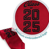 Red Class of 2025 Graduation Stole/Sash with Classic Tips by Wholesale Grad Supply