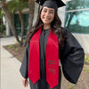 Red Education Graduate Stole/Sash with Classic Tips by Wholesale Grad Supply