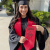 Red Education Graduate Stole/Sash with Classic Tips by Wholesale Grad Supply