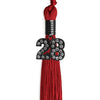 Red Graduation Tassel with Black Bling Charm by Wholesale Grad Supply
