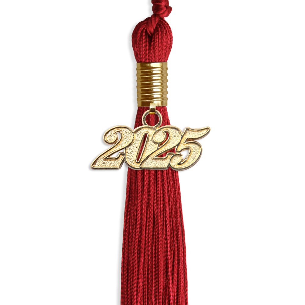 Red Graduation Tassel with Gold Bling Charm by Wholesale Grad Supply