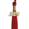 Red Graduation Tassel with Gold Bling Charm by Wholesale Grad Supply