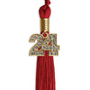 Red Graduation Tassel with Gold Bling Charm by Wholesale Grad Supply