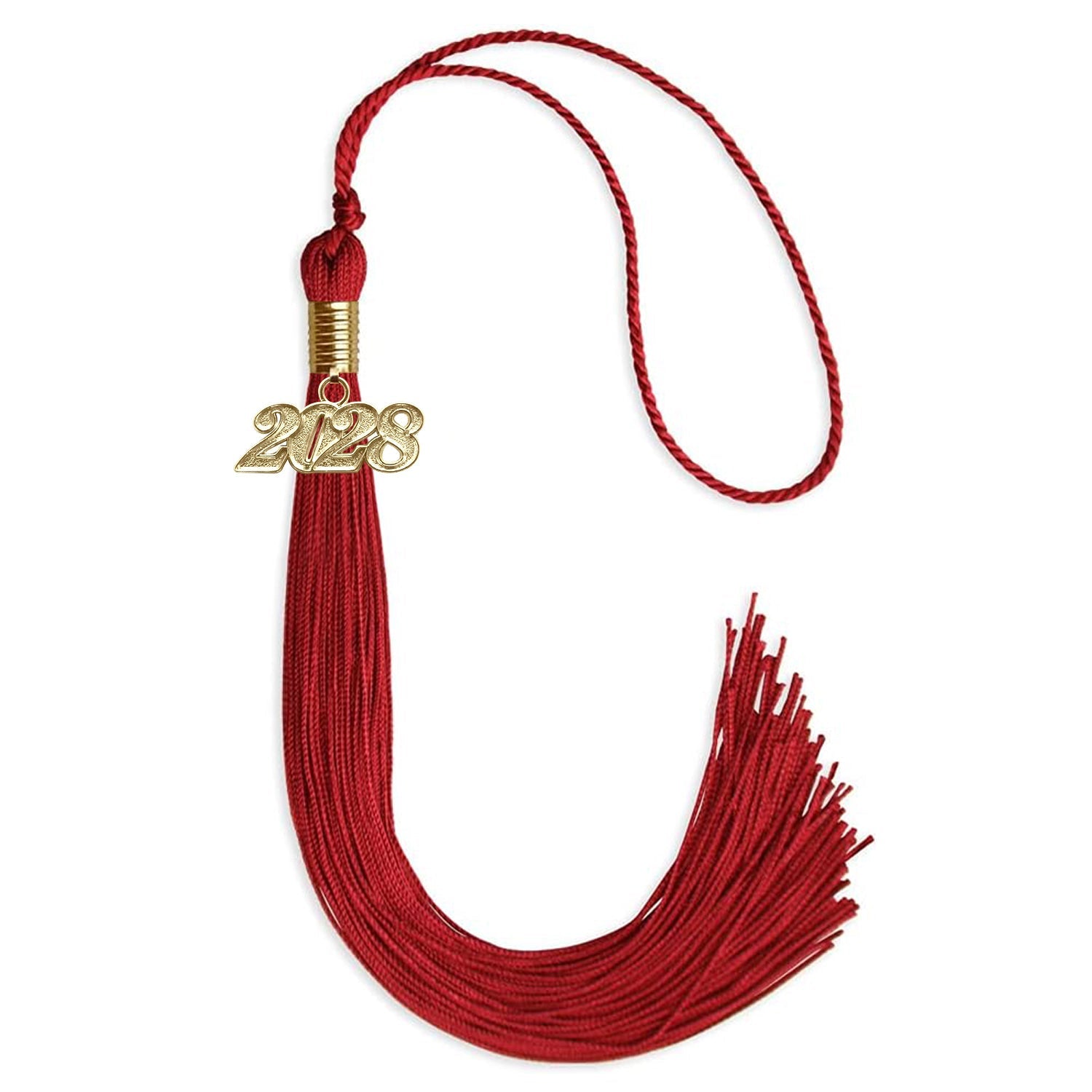 Red Graduation Tassel with Gold Bling Charm by Wholesale Grad Supply