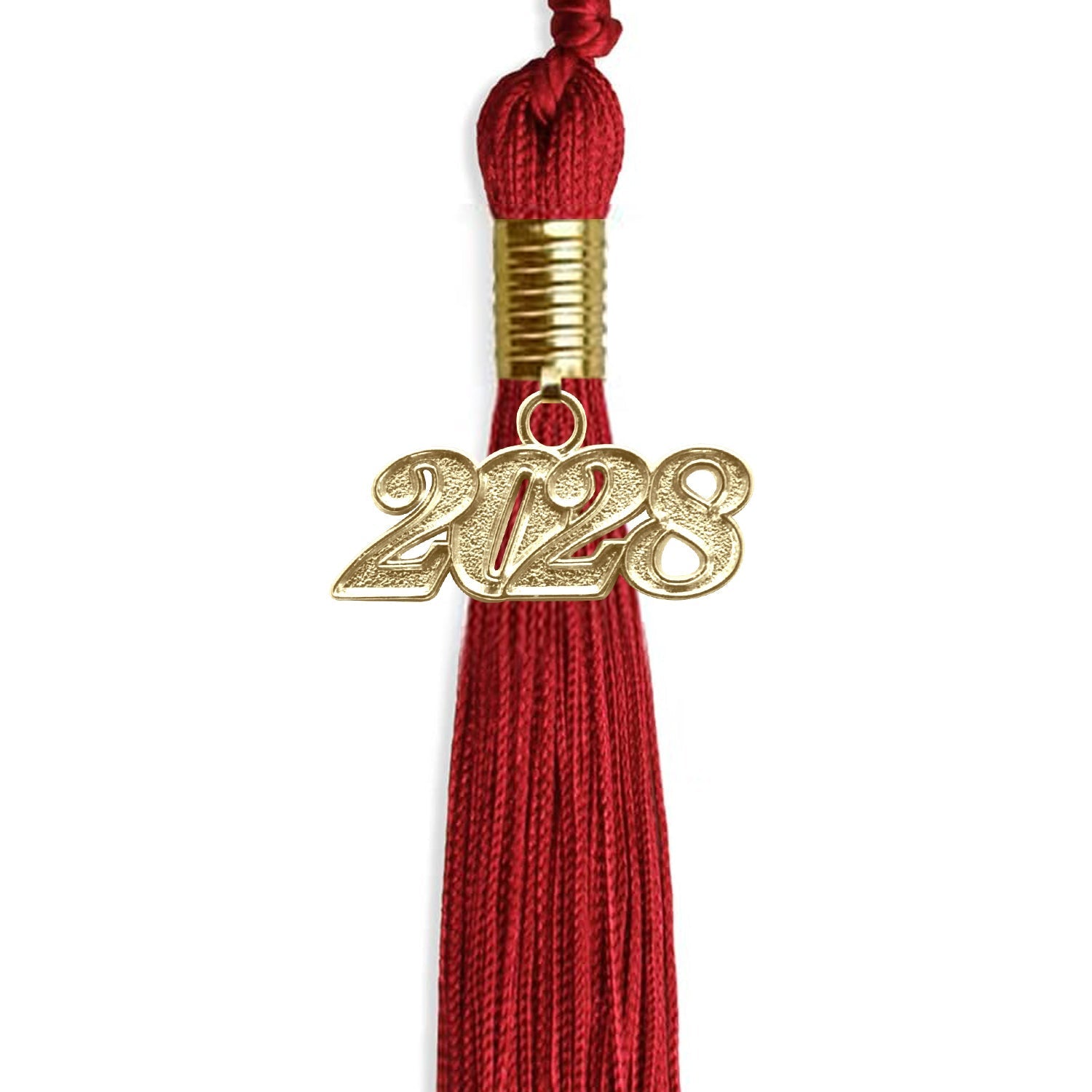 Red Graduation Tassel with Gold Bling Charm by Wholesale Grad Supply