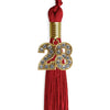 Red Graduation Tassel with Gold Bling Charm by Wholesale Grad Supply