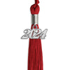 Red Graduation Tassel with Silver Bling Charm by Wholesale Grad Supply