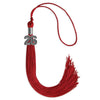 Red Graduation Tassel with Silver Bling Charm by Wholesale Grad Supply