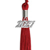 Red Graduation Tassel with Silver Bling Charm by Wholesale Grad Supply