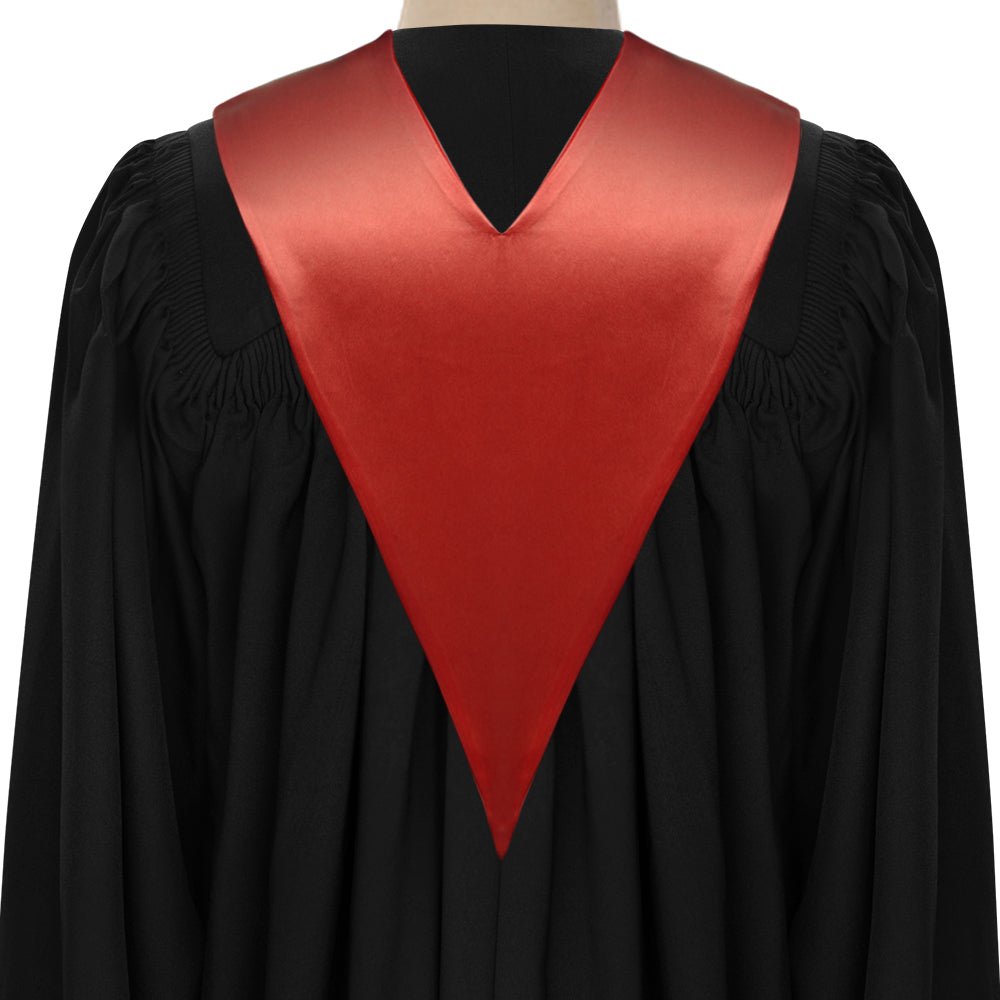 Red Graduation V-Stole by Wholesale Grad Supply
