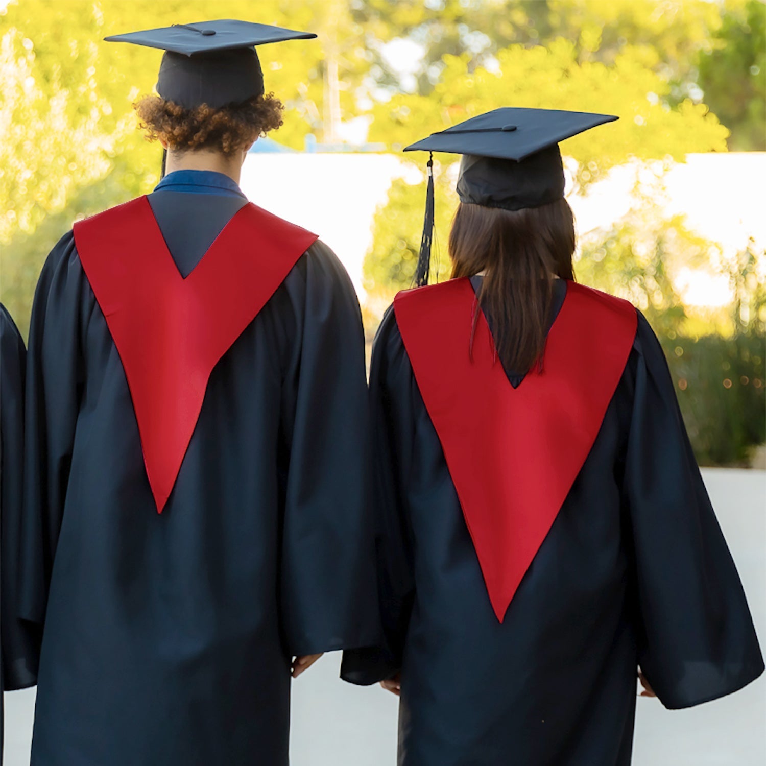 Red Graduation V-Stole by Wholesale Grad Supply