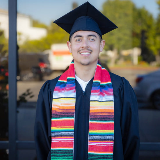 Red Mexican Hispanic Serape Graduation Stole by Wholesale Grad Supply