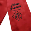 Red Science Graduate Stole/Sash with Classic Tips by Wholesale Grad Supply