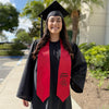 Red Science Graduate Stole/Sash with Classic Tips by Wholesale Grad Supply
