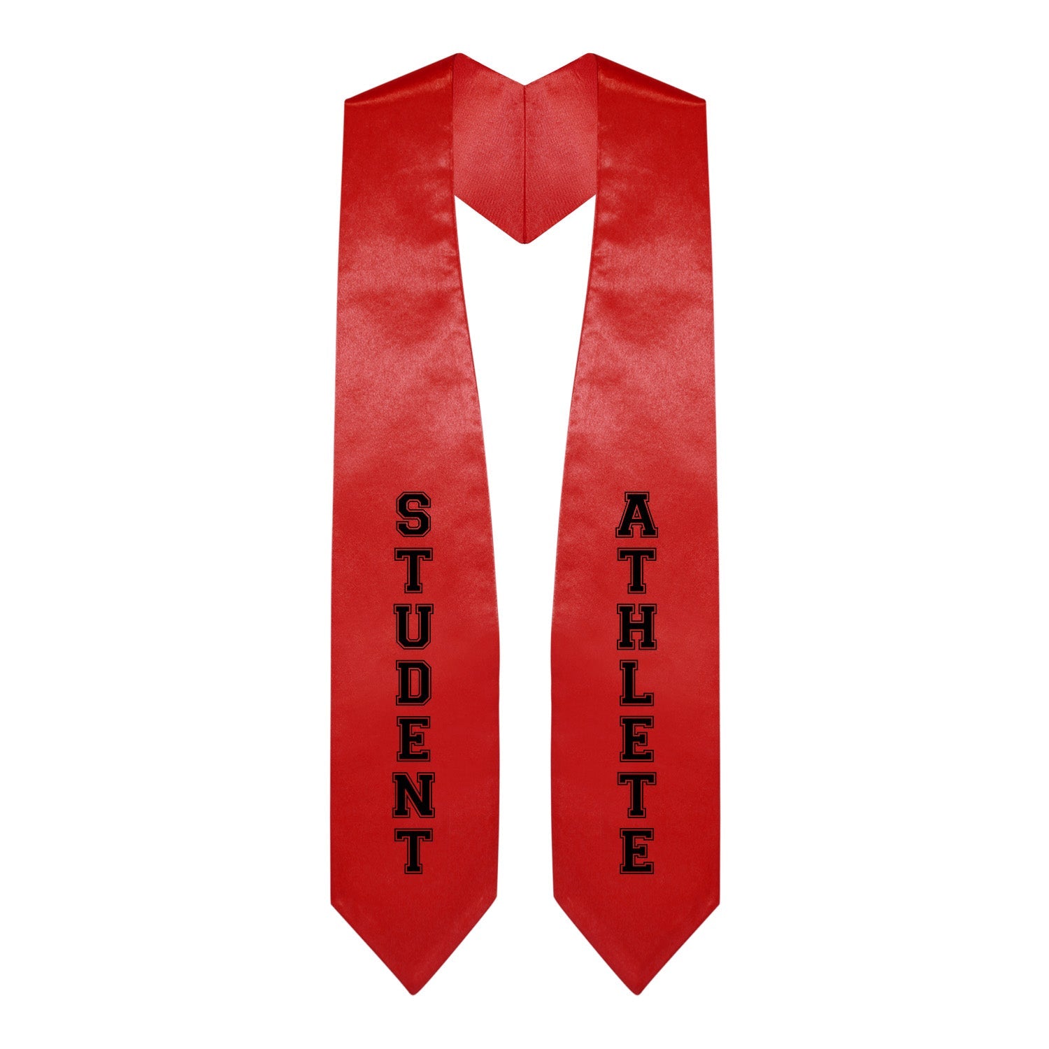 Red Student Athlete Graduate Stole/Sash with Classic Tips by Wholesale Grad Supply