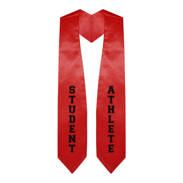 Red Student Athlete Graduate Stole/Sash with Classic Tips by Wholesale Grad Supply