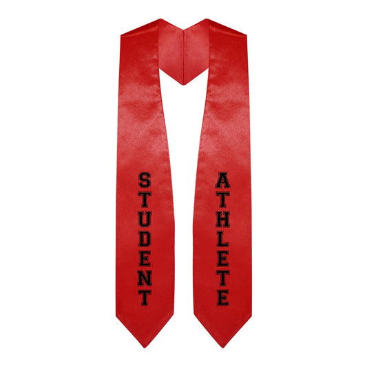 Red Student Athlete Graduate Stole/Sash with Classic Tips by Wholesale Grad Supply
