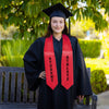 Red Student Athlete Graduate Stole/Sash with Classic Tips by Wholesale Grad Supply