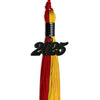 Red/Gold Graduation Tassel with Black Bling Charm by Wholesale Grad Supply