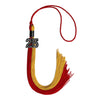 Red/Gold Graduation Tassel with Black Bling Charm by Wholesale Grad Supply