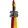 Red/Gold Graduation Tassel with Black Bling Charm by Wholesale Grad Supply