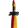 Red/Gold Graduation Tassel with Black Bling Charm by Wholesale Grad Supply