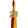 Red/Gold Graduation Tassel with Gold Bling Charm by Wholesale Grad Supply