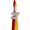 Red/Gold Graduation Tassel with Silver Bling Charm by Wholesale Grad Supply
