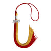 Red/Gold Graduation Tassel with Silver Bling Charm by Wholesale Grad Supply