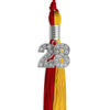 Red/Gold Graduation Tassel with Silver Bling Charm by Wholesale Grad Supply