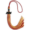 Red/Gold Mixed Color Graduation Tassel with Black Bling Charm by Wholesale Grad Supply