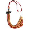 Red/Gold Mixed Color Graduation Tassel with Black Bling Charm by Wholesale Grad Supply