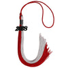 Red/Grey Graduation Tassel with Black Bling Charm by Wholesale Grad Supply