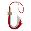 Red/Grey Graduation Tassel with Gold Bling Charm by Wholesale Grad Supply