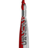 Red/Grey Graduation Tassel with Silver Stacked Date Drop by Wholesale Grad Supply
