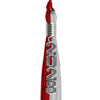 Red/Grey Graduation Tassel with Silver Stacked Date Drop by Wholesale Grad Supply